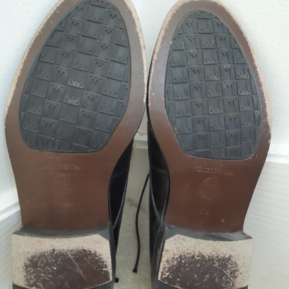 Mens Shoes Size 9 1/2 D Cable and Co Black Leather Oxford Made Italy $180 Value main image 11